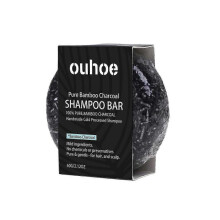 OUHOE Organic Bamboo Charcoal Shampoo Bar, Deep Cleansing Scalp Strong And Strong Hair Nourishing Re