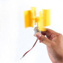 (As show, One size) DIY Kit Small Motor Vertical Wind Turbines Blades Breeze Electricity Generator