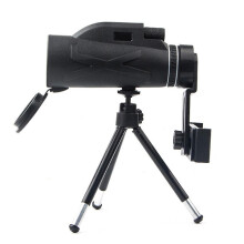 (As show, One size) 80X100 Zoom High Definition Lens Prism Hiking Monocular Telescope + Phone Clip + Tripod