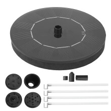 (As show, One size) Solar Fountain Pump Water Spray Accessory Set Kit with 7Pcs Nozzle for Bird Bath Garden