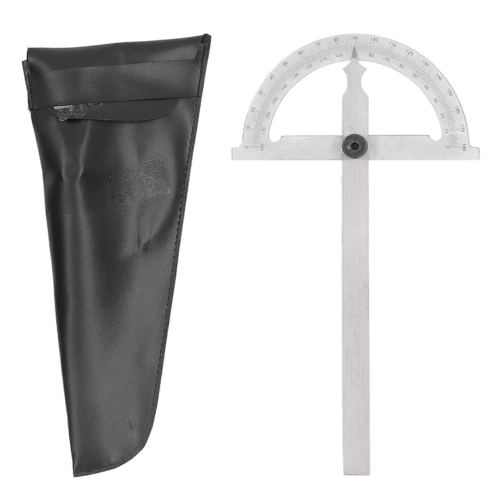 (As Show, One Size) Angle Protractor 0180 Degree Angle Finder Carbon Steel Woodworking Ruler Measure Tool 6909775978702