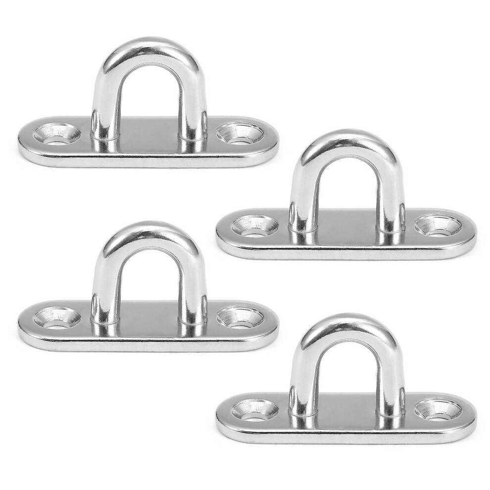 (M5, One Size) 4Pcs Eye Plate Deck Plate Marine Hardware Multifunctional Wall Mount Hook For Hanging Chair Hammocks 6909775645314