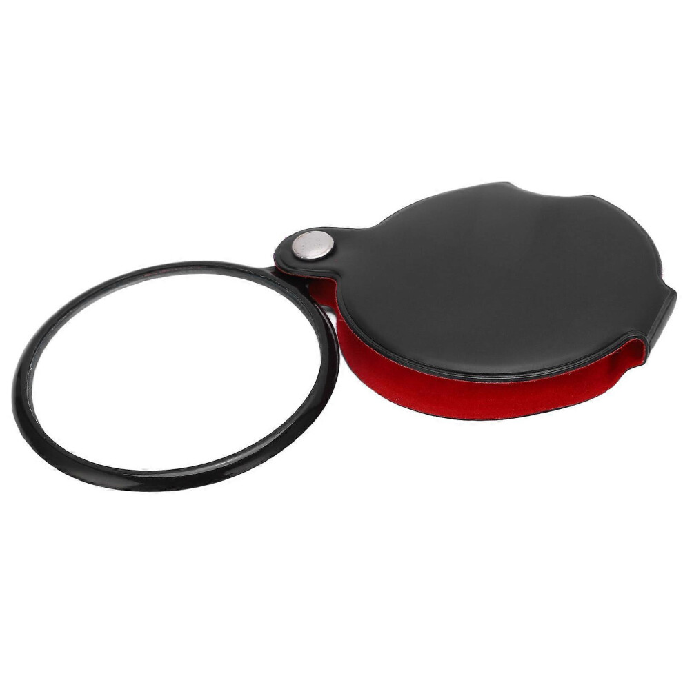 (As show, One size) Pocket Magnifying Glass 3X Magnification ABS Nonslip Scratch Resistant Flexible Handle High Clarity Small Magnifying Glass