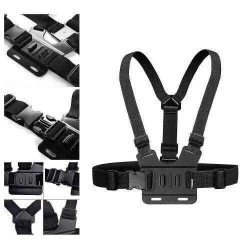 (As show, One size) Action camera chest strap, double shoulder straps, action camera chest fixed camera stabilizer brack
