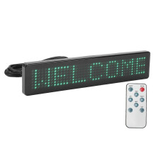 (As show, One size) LED Matrix Panel Remote Control Programmable Scrolling LED Sign for Store Car Bar Hotel Z741G Green