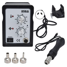(As show, One size) 858A Air Gun Soldering Station Adjustable Temperature Digital Desoldering Workbench 700W