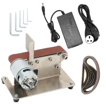 (As show, One size) Belt Sander Mini Electric Adjustable Grinder Polishing Machine AC 110240V for DIYUK Plug 795 (150W)
