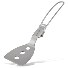 (As show, One size) Lixada Stainless Steel Folding Spatula Food Turner Outdoor Camping Cooking Accessories