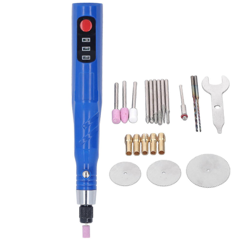 (As Show, One Size) Electric Engraving Pen Handheld Rechargeable Micro Engraver Etching Pen Carve Tool Kit 30W 6909775976685