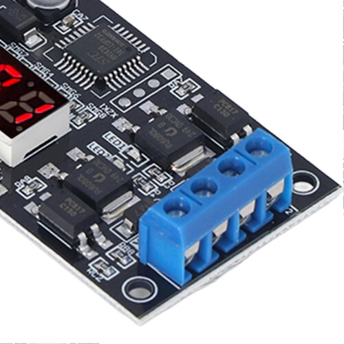 (As show, One size) Timer Module Trigger 2 Way Multifunctional Black Adjustable Delay Timer Switch DC730V 1