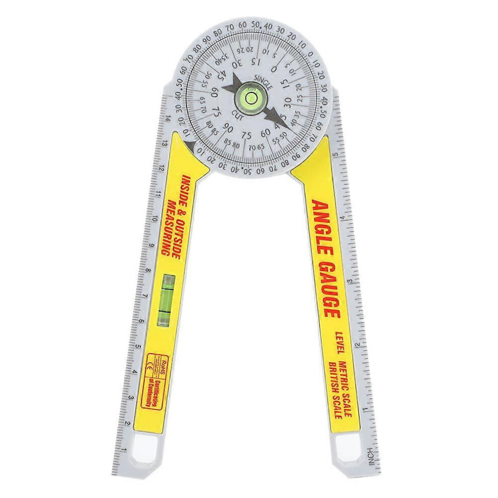 (As Show, One Size) Miter Saw Protractor Engineering Plastic High Accuracy Measuring Ruler Tool For Outdoors 6909775970362