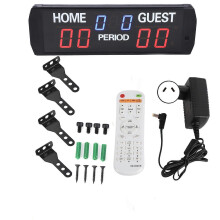 (As show, One size) GI6D-4R(3+2.3)R Electronic Scoreboard LED Digital Score Keeper 100240VAC