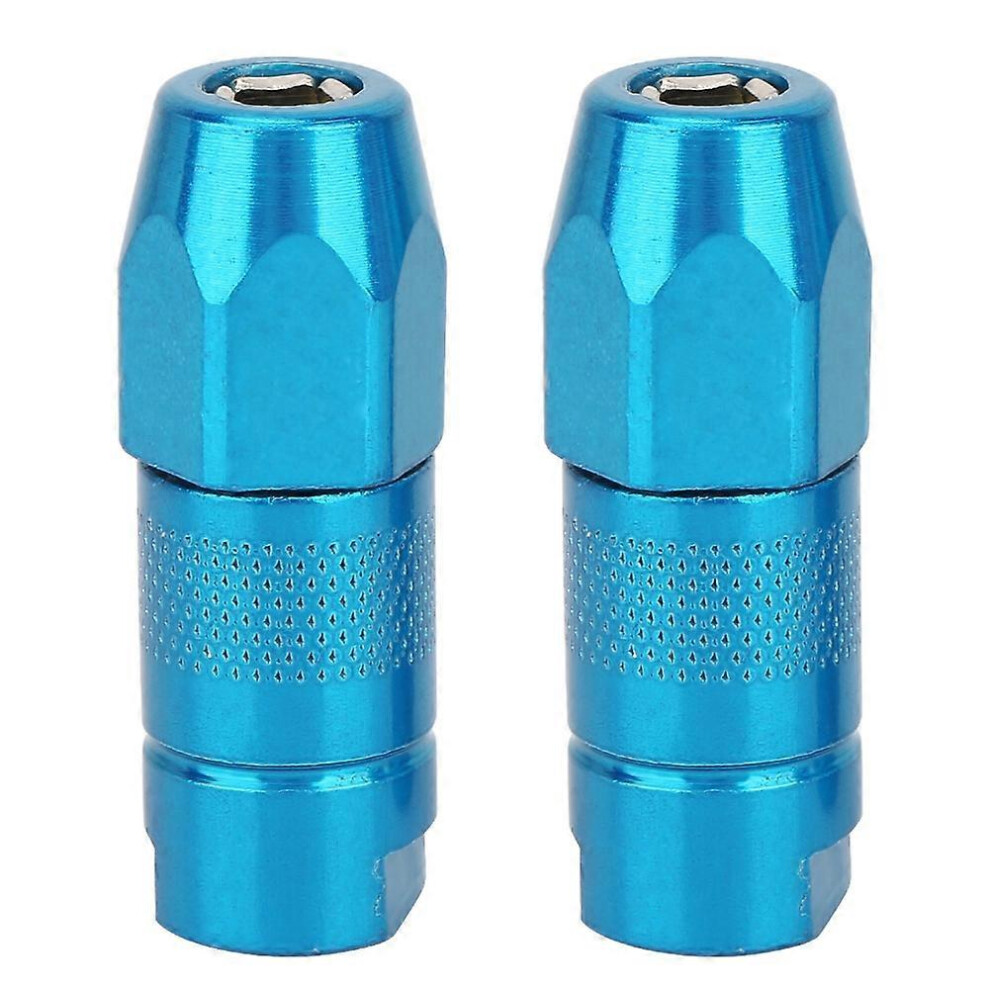 (As Show, One Size) 2Pcs Replacement Grease Flat Nozzle Fitting Nipple Grease Gun Lubrication Accessories(Blue) Blue 6909775963371