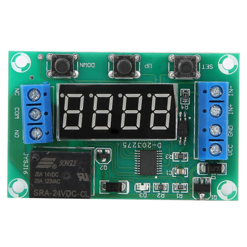 (As show, One size) YX-SJ13 Time Relay Module 20A Timer Delay Cycle Control Board 31 Working Modes(24V ) 2