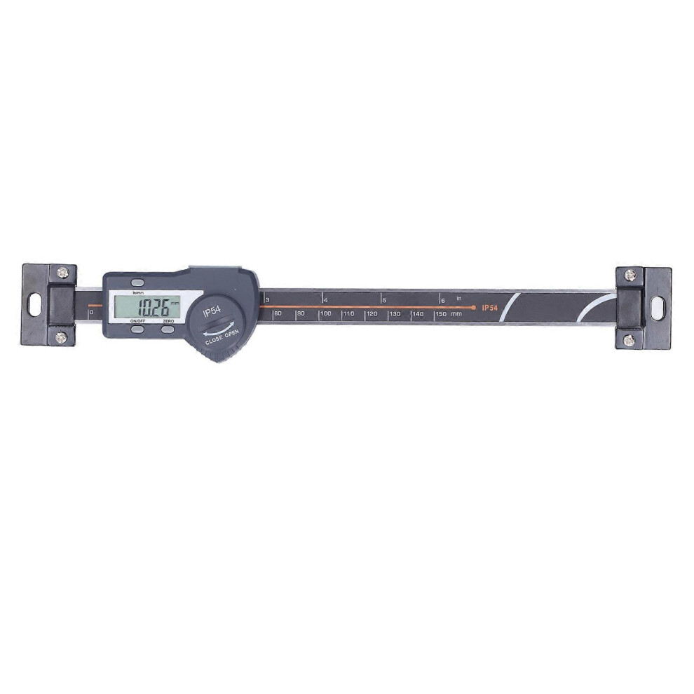 (As Show, One Size) Ip54 Horizontal Vernier Caliper Lcd Display Digital Linear Scale Measuring Tool With Zero Reset Data Hold0150mm / 0.05.9In 6909775961216