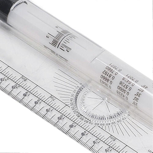 (As show, One size) Measuring Rolling Ruler 30cm Various Formulas Horizontal Vertical Parallel Lines Arc Curves Drawing Roller Ruler 2