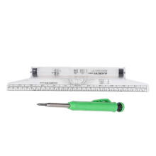 (As show, One size) Measuring Rolling Ruler 30cm Various Formulas Horizontal Vertical Parallel Lines Arc Curves Drawing Roller Ruler
