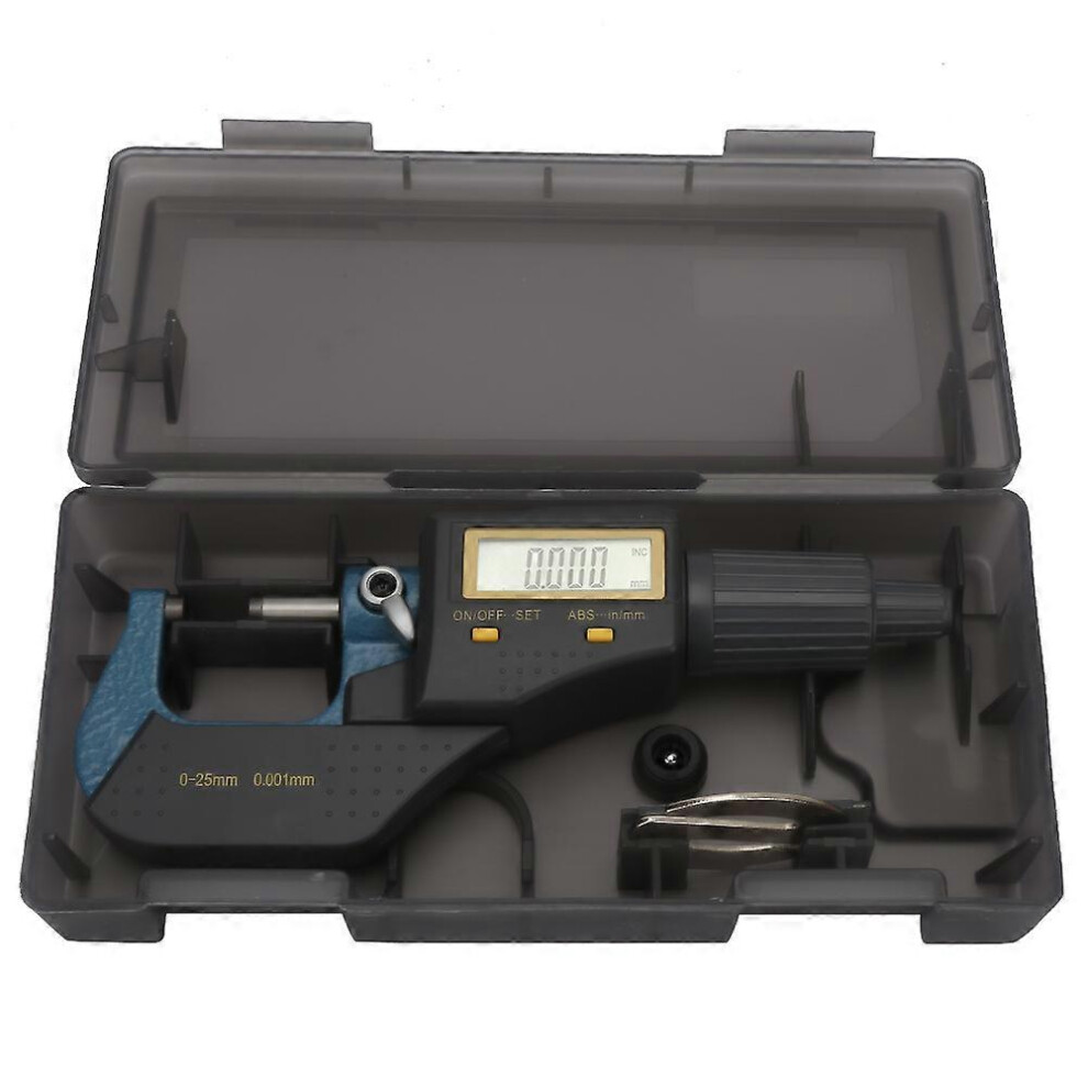(As Show, One Size) Outer Diameter Micrometer 0~25Mm 0.001Mm Electronic Digital Micrometer 6909775972649