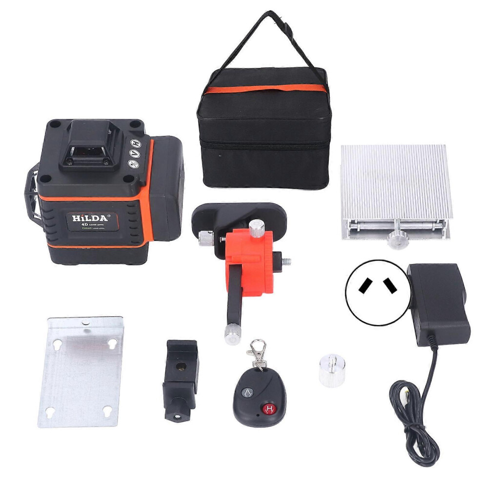 (As Show, One Size) Orange 16 Lines 4D Green Beam Laser Line Level 4X360 Ip54 High Accuracy Self Leveling Line Level 100240V Au Plug 6909775968956