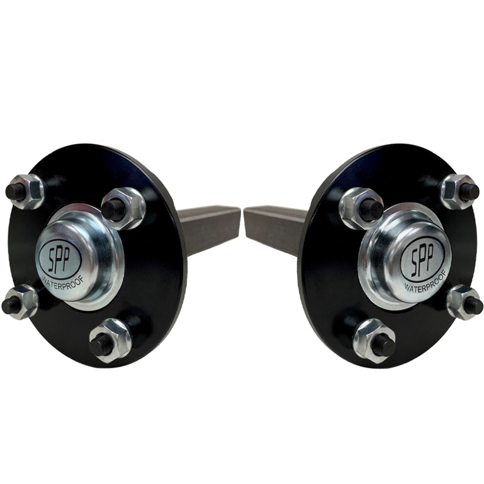 Hub & Stub Axles, Quad & Atv Trailer 4 Stud 4 Inch Pcd 35X35mm 750Kgs (Set Of 2) 5060462562206