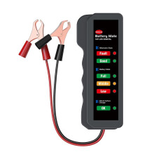 (As show, One size) LED Lights Display12 V Vehicle Motorcycle Battery Tester Auto Car Battery Test Reverse Protects  Fun
