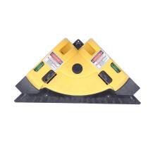 (As show, One size) Laser Right Angle Level 90 Lasers Line Square Levels with 2 Suction Cups for WoodworkingYellow