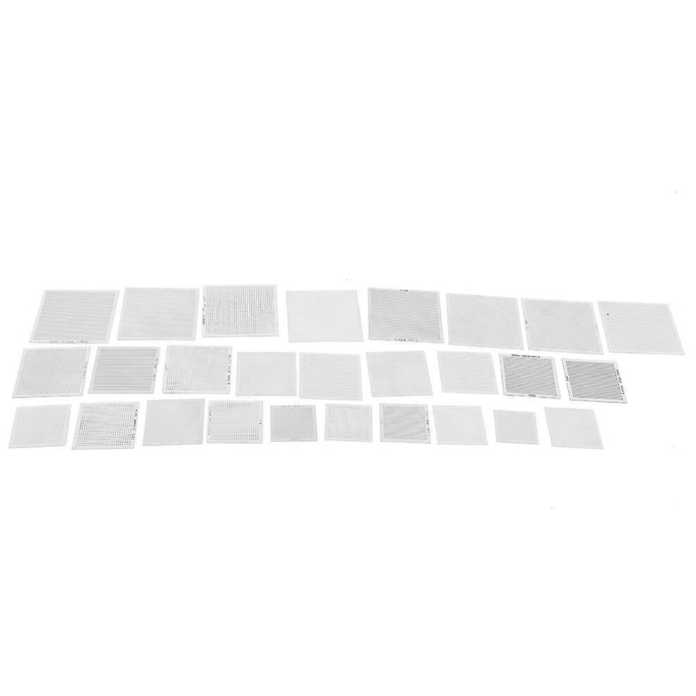 (As Show, One Size) 27Pcs/Set For Bga Universal Stencils Reballing Reball Rework Net Heated Template Set Tin Plant For Desktop Laptop Repair 6909775980552