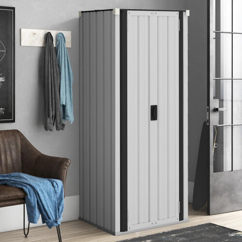 YODOLLA Gartenschrank, 177.5 x 76 x 55.6 cm Geräteschuppen Metall 1