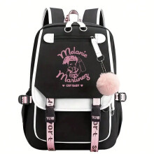 (Black1, 15.6inch) Melanie Martinez Backpacks for Men Girls School Bag for Teenager Laptop Backpack