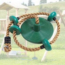 (Green Large Round Plate) 1pc Outdoor Circular Climbing Rope Swing, PE Material Buckle Circular Climbing Rope Hanging Rope Swing Toy, The Best Choice For Outdoor Games