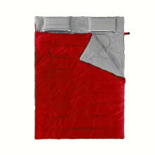 (Double red) Outdoor Sleeping Bag, Double Adult Sleeping Bag, Lightweight And with Compact Bag, Oversized Camping Sleeping Bag, All-Season Sleeping Bag