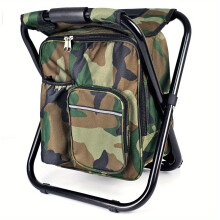 (1 Pack) Fishing Tackle Stool Backpack Seat Bag Camping Hiking Rucksack Chair Collapsible