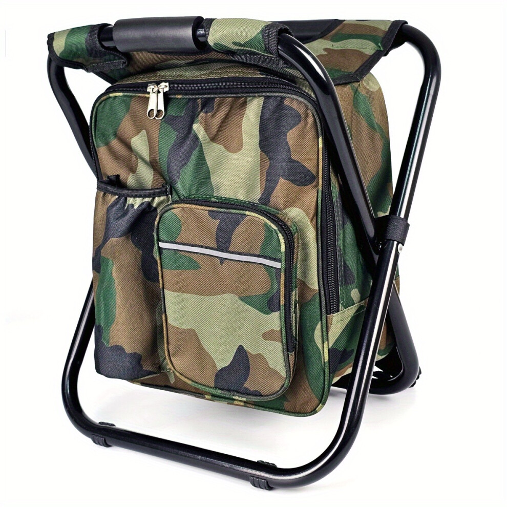 Closkye (1 Pack) Fishing Tackle Stool Backpack Seat Bag Camping Hiking Rucksack Chair Collapsible