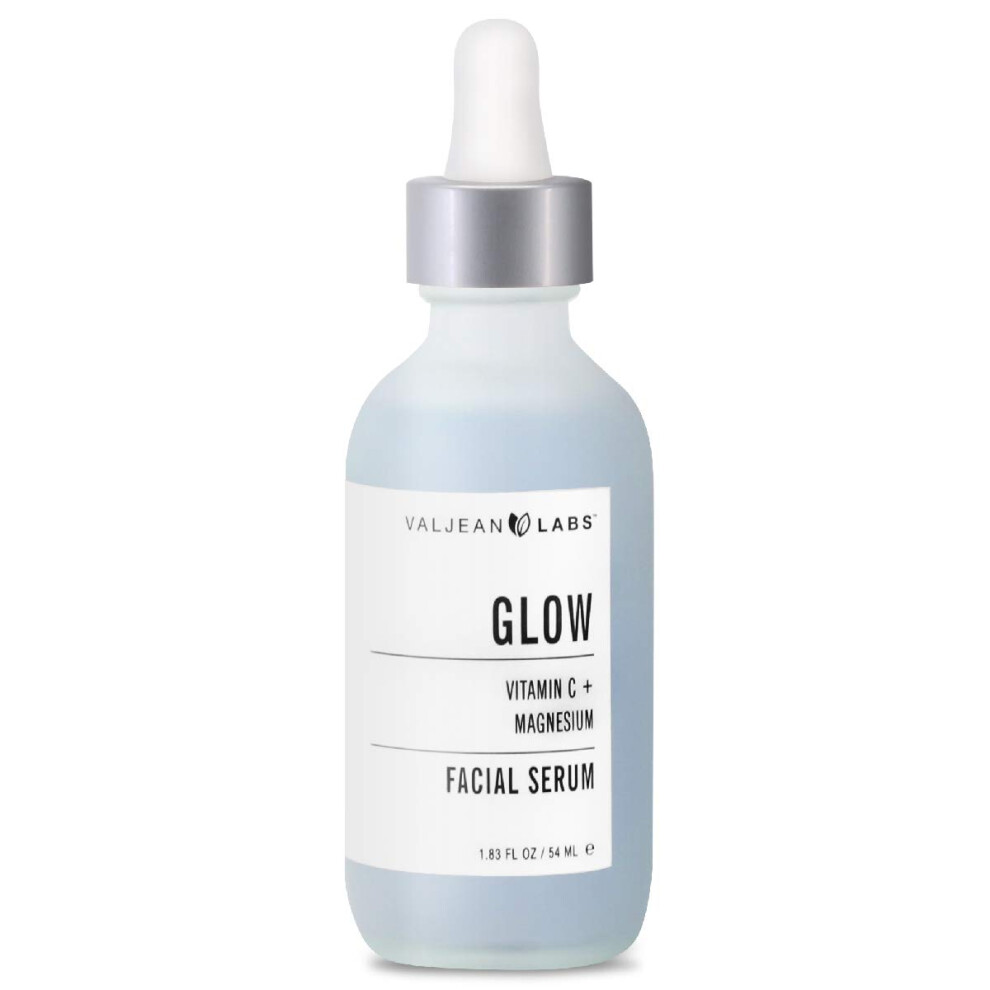 Valjean Labs Facial Serum  Glow | Vitamin C + Magnesium | Helps to Brighten and Clear Skin  Even Tone and Prevent Wrinkles | Paraben Free  Cruelty Fre