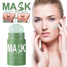 OUHOE Green Tea Mask Stick, Acne Blackheads Pimple Face Cleansing And Pore-Tightening Smear Mask Cla