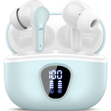 Wireless Earbuds, Bluetooth 5.4 Headphones HiFi Stereo, Bluetooth Earbuds with ENC Noise Cancelling Mic, IP7 Waterproof