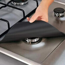 (Black, 4pcs ) Gas Stove Cover (4 Counts/set), Durable Non-stick & Easy To Clean Gas Stove Mat, HighTemperature Resistant Gas Stove Plate Pad,Kitchen Accessories