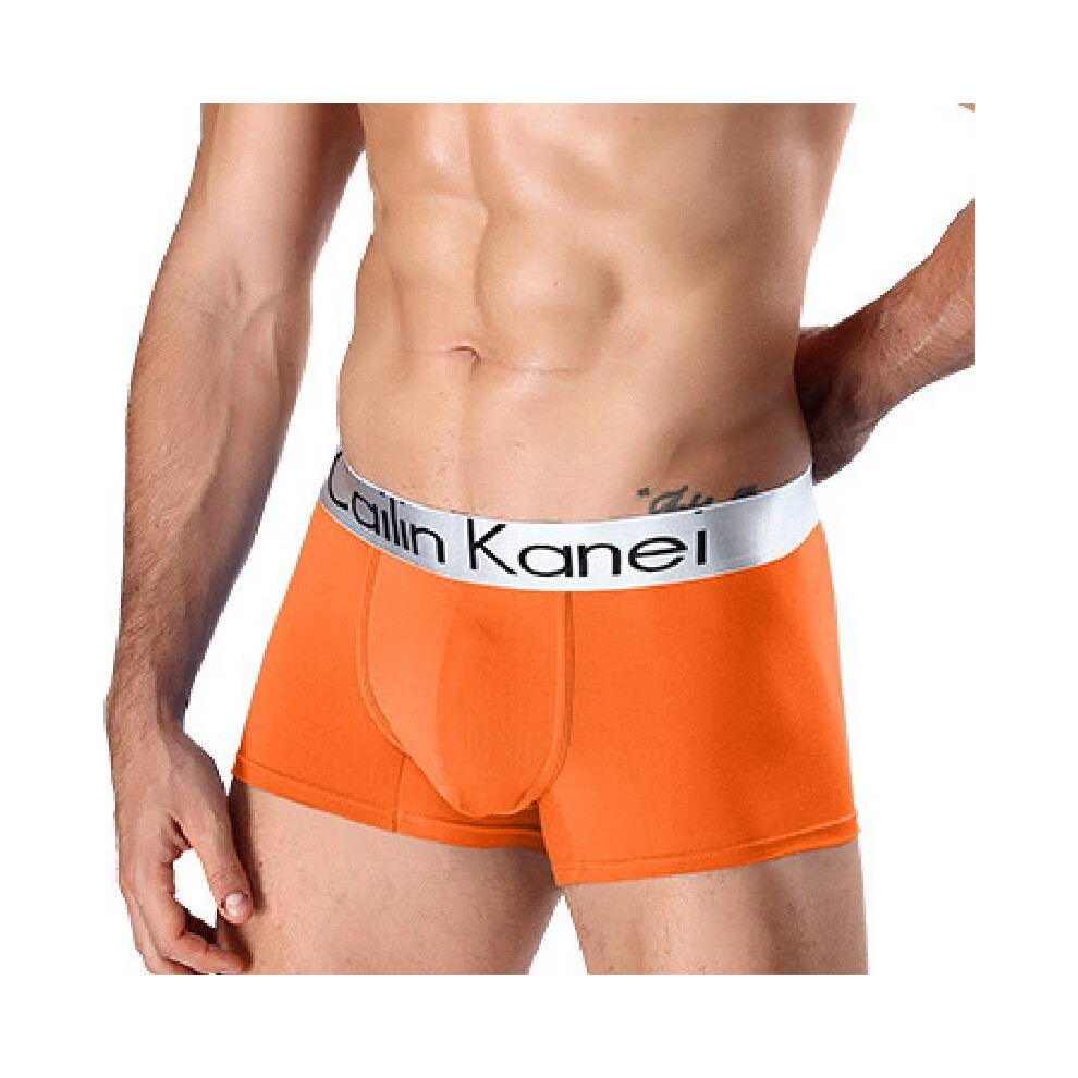 (Orange,XXL)Boxer homme Cailin Kanei pur coton doux et confortable quatre tailles