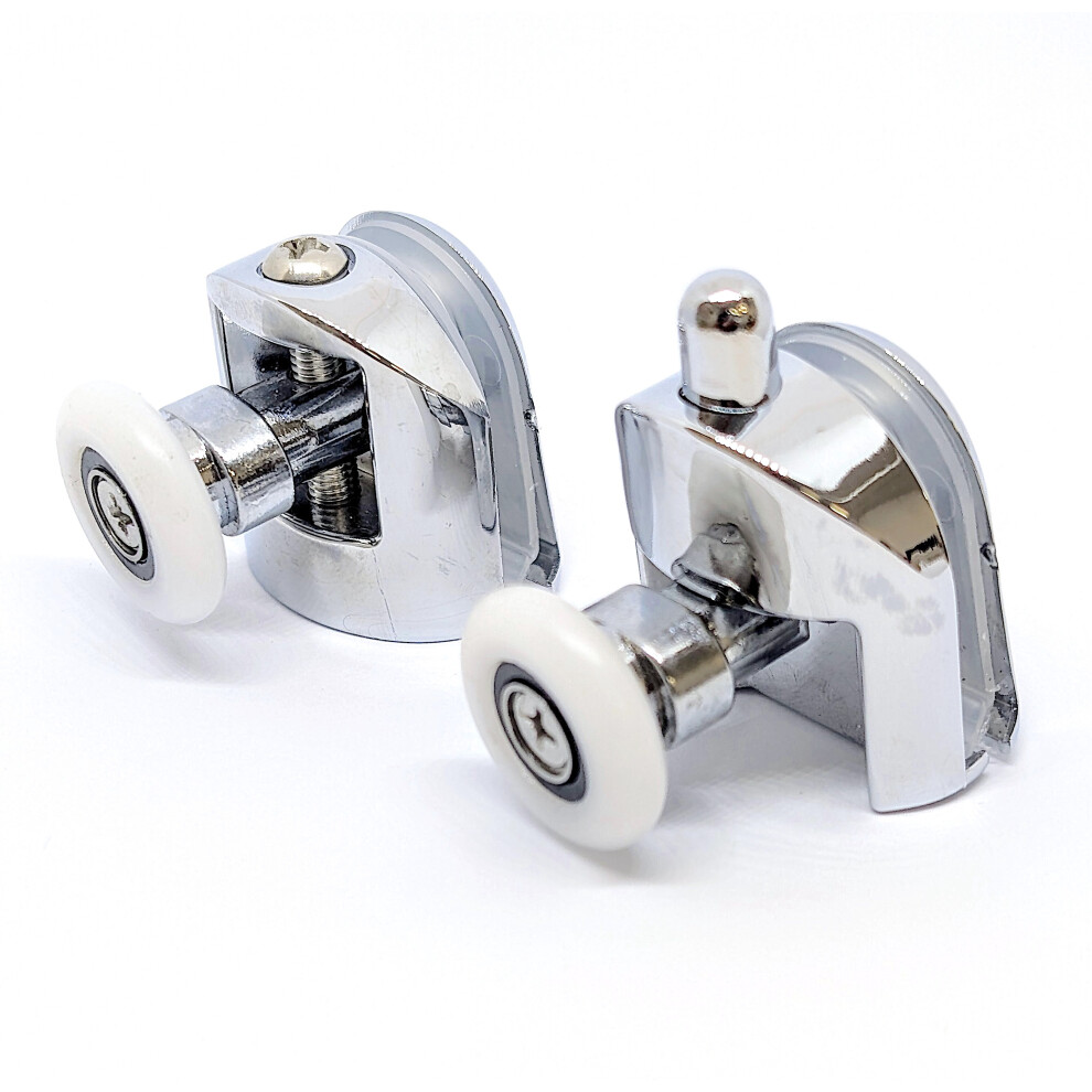 Set Of 2 Single Top And Bottom Shower Door Rollers/Runners 23Mm Wheel Diameter Aq1 5060626641044