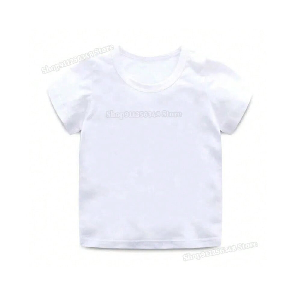 (white tees, 110cm) Paw Patrols Kids T-shirt Children Clothing Boys Girls Clothes Cartoon Streetwear Shirts Kawaii Figure Chase Skye Print Tops