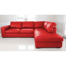 WESTPOINT VENICE BIG CORNER SOFA FAUX LEATHER RED RIGHT HAND SIDE