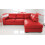 WESTPOINT VENICE BIG CORNER SOFA FAUX LEATHER RED RIGHT HAND SIDE 2