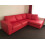 WESTPOINT VENICE BIG CORNER SOFA FAUX LEATHER RED RIGHT HAND SIDE 3