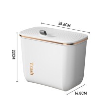 (Small Size: 26.6 cm W x 14.8 cm D x 22 cm H) AceHome 7/9L Hanging Waste Recycling Bins Storage Box with Lid, Kitchen Stackable Rubbish Bin