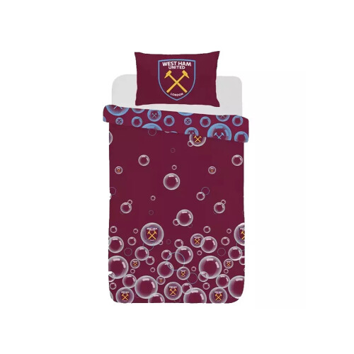 West Ham Forever Blowing Bubbles Single Duvet and Pillow Case Set 1