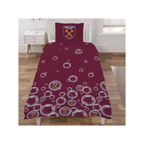 West Ham Forever Blowing Bubbles Single Duvet and Pillow Case Set