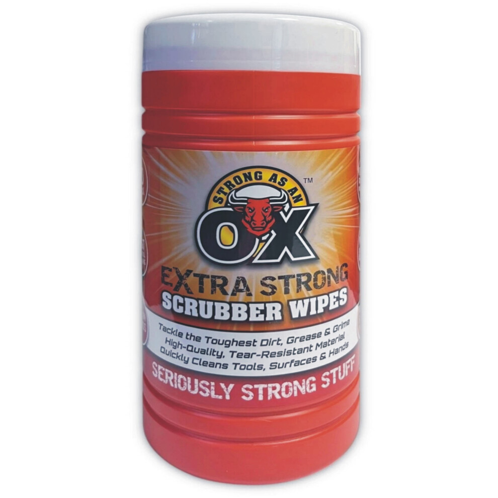 80PCS HEAVY DUTY SCRUBBER WIPES 4x4 Multi-Surface Cleaning Wipes Tub