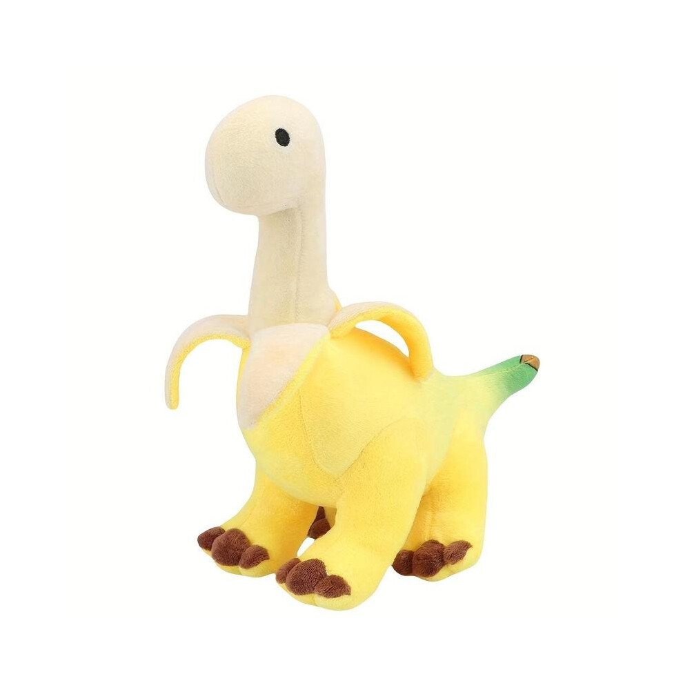 (Yellow, one-size) Cute Banana Brontosaurus Design Plush Toy,Soft Stuffed Animal Plushie,Cartoon Banana Soft Dragon Doll,Home Decoration Gift,Dinosaur