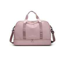 (Pink, one-size) Women's Solid Color Travel Duffel Bag, Back To School, Large Capacity Shoulder Weekender Overnight Bag,Valentine's Day, Giftm, Everyday Bags