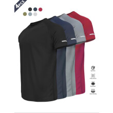 (Multicolor6, XL) Men's Plain Reflective Design Sports Tee,Breathable Fit Quick Drying Short Sleeve T-shirt, Activewear,Men's Sportswear for Gym Workout Running